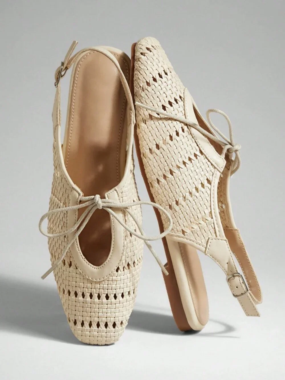 Beige Trendy Casual Women's Hollow Flat Shoes